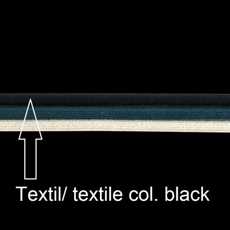 Textilband, D 3mm, L 60 cm, col. black