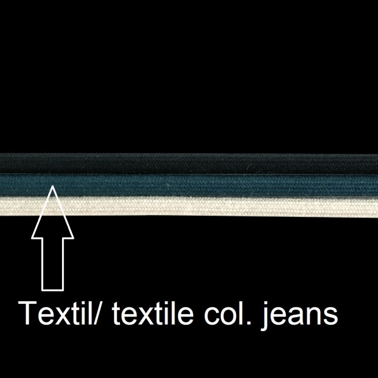 Textilband, D 3mm, L 60 cm, col. jeans
