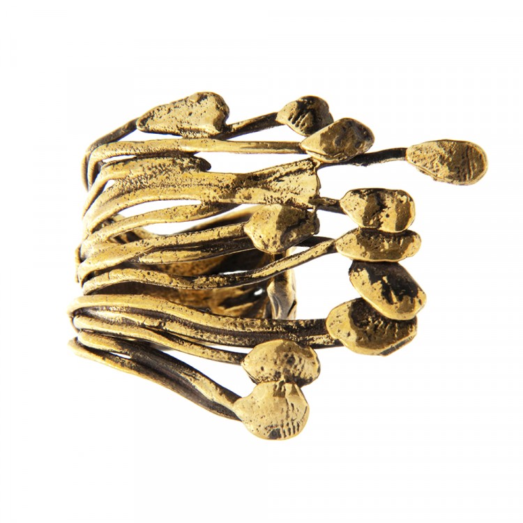 Ring FUNGINI, col. gold antik, one size