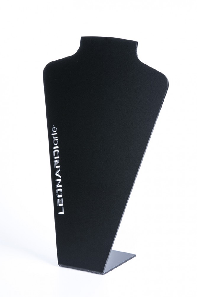 Büste LEONARDIarte Plexi schwarz matt/ H35xB22xT10cm