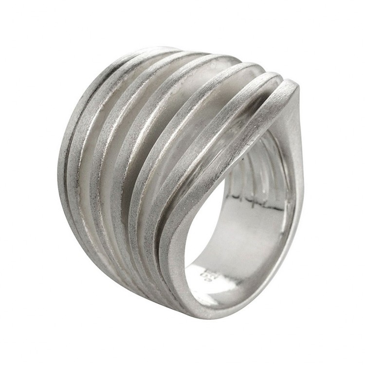 Ring TANUJ010, silver satin, size 56