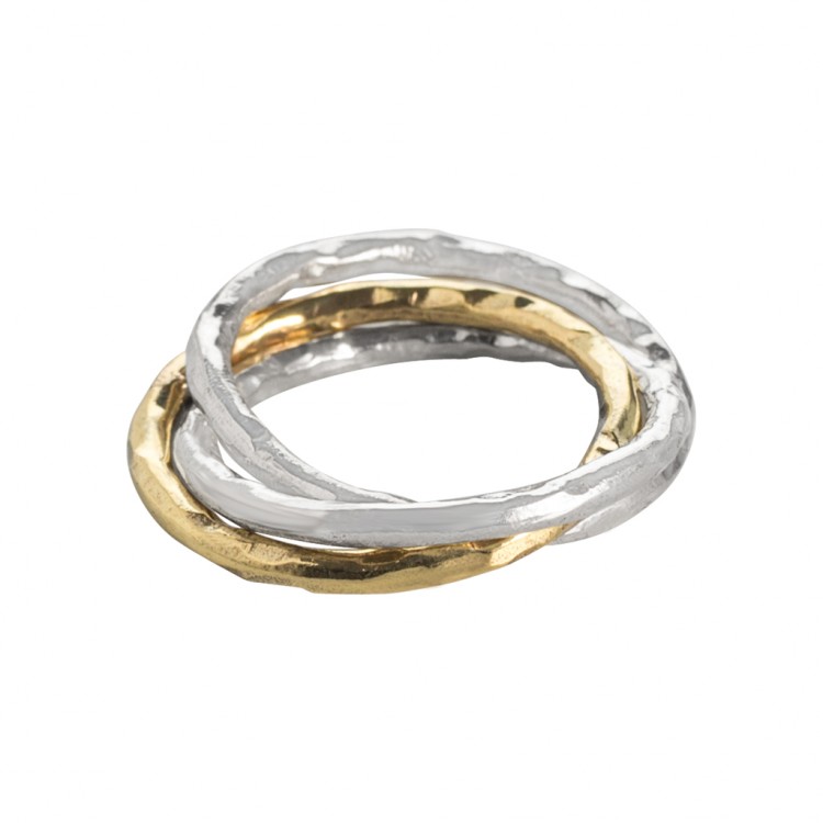 Ring TANUJ022, silver  part. gold plated