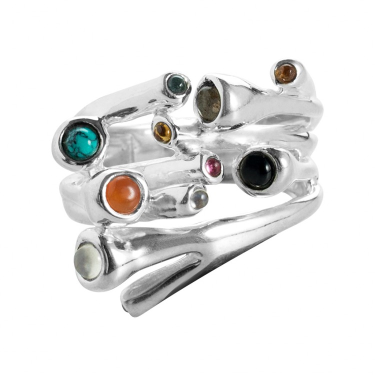 Ring RENATO, Silber 925°°°, precious stones