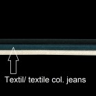 Textilband, D 3mm, L 40 cm, col. jeans