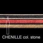 Chenille ribbon, B 10mm, L 80 cm col. stone