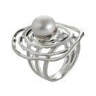 Ring DARIA, Silber mit Perle Gr.54