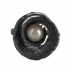 Ring TANUJ020, silver oxyd., size 58