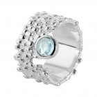 Ring T056, silver 925°°°, blue topaz