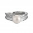 Ring CARINA, silver with pearl size 54