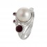 Ring EOS RB, silver with pearl & ruby