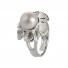Ring FLORA, silver with pearl size 56