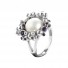 Ring ANO, siver 925°°° , pearl & blue topaz